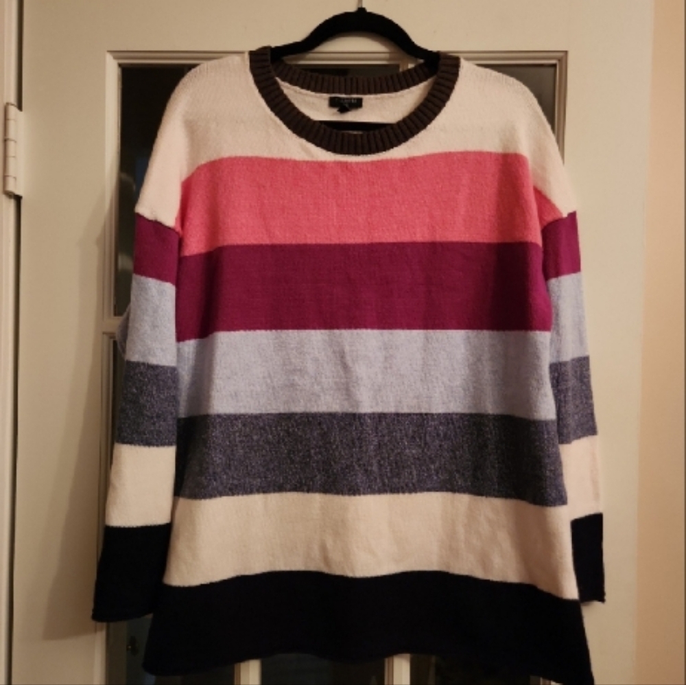 Talbots Multicolor Striped Sweater